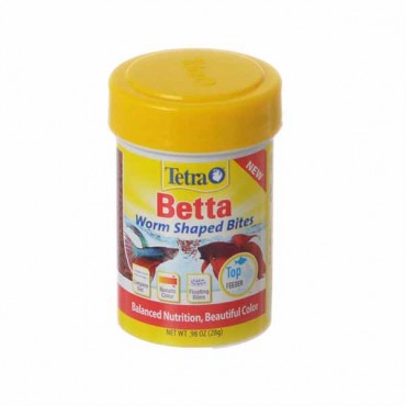 Tetra Betta Worm Shaped Bites - 0.98 oz - 5 Pieces