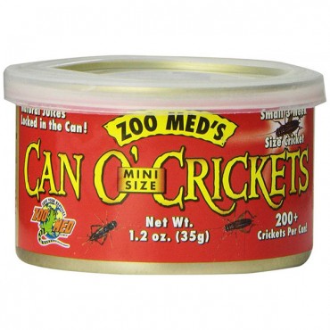 Zoo Med Can O' Mini Sized Crickets - 1.2 oz - 200 Crickets - 2 Pieces