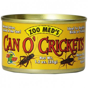 Zoo Med Can O' Crickets - 1.2 oz - 2 Pieces