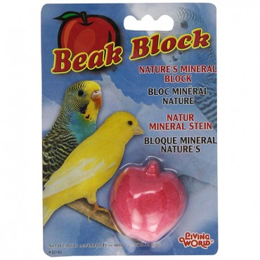 Living World Beak Block - Nature's Minerals - Apple - 1.25 oz - 5 Pieces