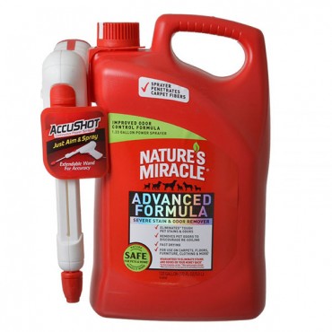Nature's Miracle Advanced Stain and Odor Remover - 1.3 Gallon AccuShot Power Spray Bottle