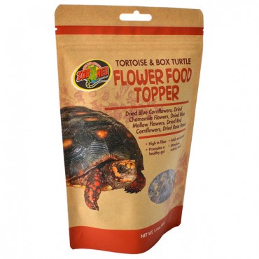 Zoo Med Tortoise and Box Turtle Flower Food Topper - 1.4 oz - 2 Pieces