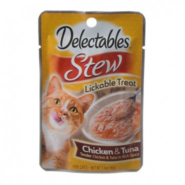 Hartz Delectable Stew Likable Cat Treats - Chicken and Tuna - 1.4 oz - 10 Pieces