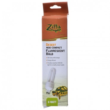 Zilla Desert Mini Compact Fluorescent UVA/UVB Bulb - 1 Bulb - 6 Watt