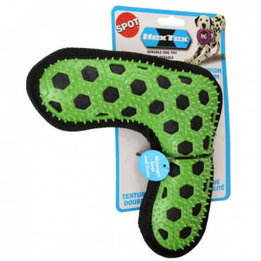 Spot Hextex Boomerang Dog Toy - Assorted Colors - 1 Count - 9 in. Long - 2 Pieces