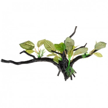 Penn Plax Driftwood Plant - Green - Wide - 1 Count - 2 Pieces