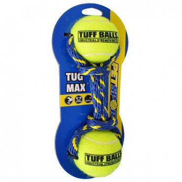 Pet-sport Tug Max Tuff Balls Dog Toy -  1 Count - 2 Pieces