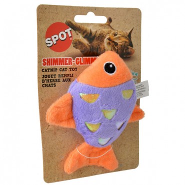 Spot Shimmer Glimmer Fish Catnip Toy - Assorted Colors - 1 Count - 5 Pieces