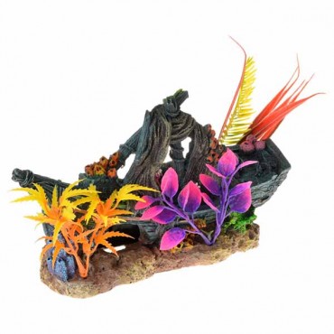 Exotic Environments Sunken Ship Floral Ornament - 1 Count