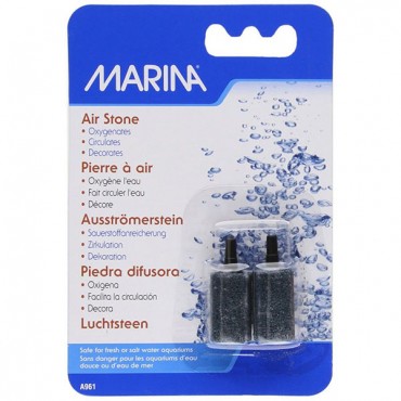Marina Aqua Fizzz Aquarium Air Stone - 1 in. Cylinder Air Stone - 2 Pack - 20 Pieces
