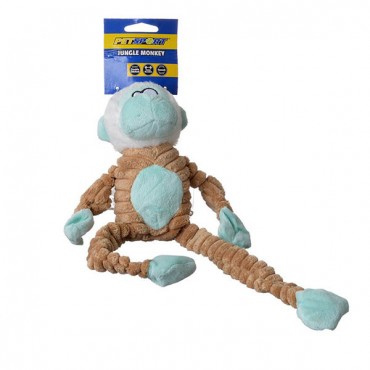 Pet-sport Tuff Squeak Jungle Monkey Toy - 1 Pack - 14 in. Long - 2 Pieces