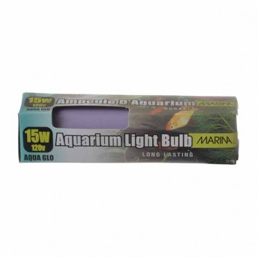 Marina Aqua-Glo Aquarium Light Bulb - 1 Pack - 15 Watt - 5 Pieces