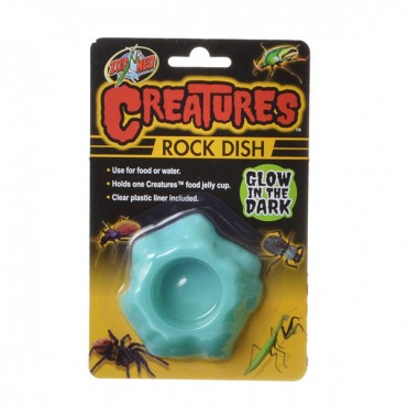 Zoo Med Creatures Rock Dish - 1 Pack - 3 in. L x 3 in. W x 0.75 in. H