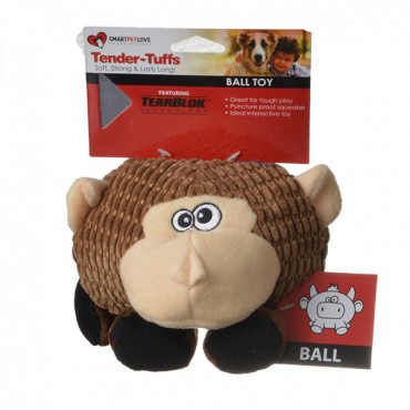 Smart Pet Love Round Tan Monkey Dog Toy - 1 Pack - 6 in. L x 6.5 in. W