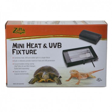 Zilla Mini Heat and UVB Fixture - 1 Pack - 9-1/4 in. L x 5-1/8 in. W x 2-5/8 in. H