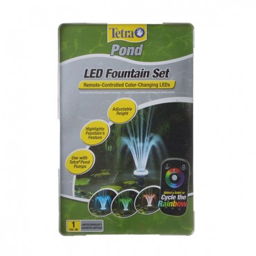 Tetra Pond LED Fountain Set with Remote Controlled Color-Changing LED's - 1 Pack
