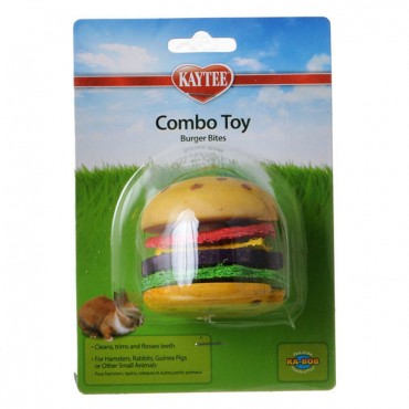 Kaytee Combo Toy - Burger Bites - 1 Pack - 4 Pieces