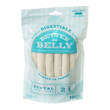 Better Belly Rawhide Dental Rolls - Small - 10 Count - 2 Pieces