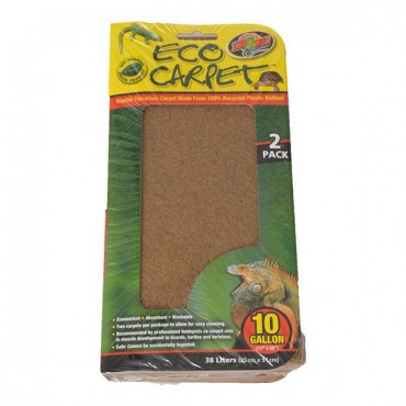 Zoo Med Reptile Cage Carpet - 10 Gallon Tanks - 20 in. Long x 10 in. Wide - 2 Pack - 2 Pieces