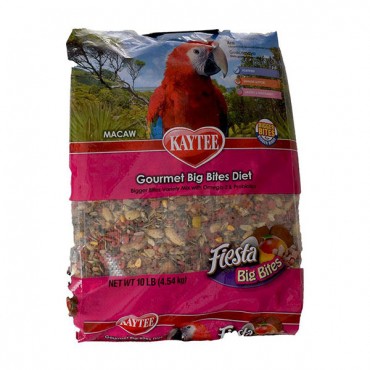 Kaytee Fiesta Macaw Gourmet Big Bites Diet - 10 lb Bag