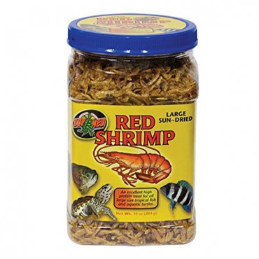 Zoo Med Large Sun-Dried Red Shrimp - 10 oz