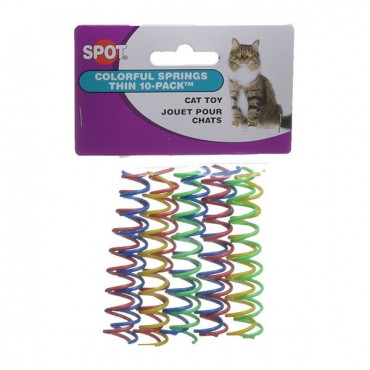 Spot Thin and Colorful Springs Cat Toy - 10 Pack - 5 Pieces