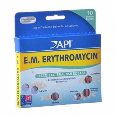 API E.M. Erythromycin Powder - 10 Packets - 200 mg Each