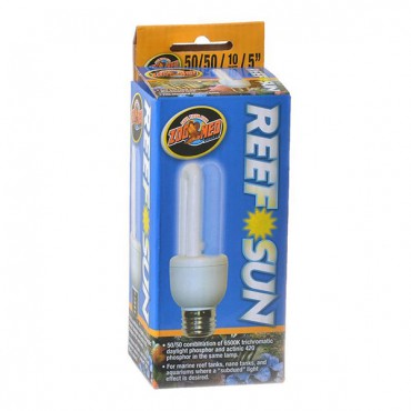 Zoo Med Aquatic Reef Sun 50/50 Compact Fluorescent Bulb - 10 Watts - 5 in. Bulb - 2 Pieces