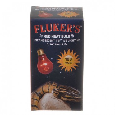 Flukers Red Heat Incandescent Bulb - 100 Watt