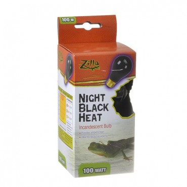 Zilla Night Time Black Light Incandescent Heat Bulb - 100 Watts - 2 Pieces