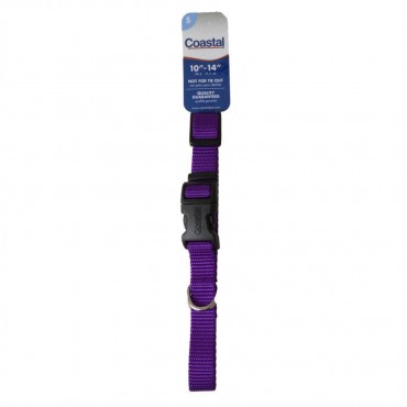 Tuff Collar Nylon Adjustable Collar - Purple - 10 - 14 Long x 5 8 Wide