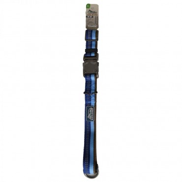 K9 Explorer Sapphire Reflective Adjustable Dog Collar - 10 - 14 Long x 5 8 Wide