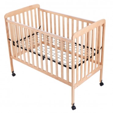 Natural Convertible Pine Wood Baby Toddler Bed