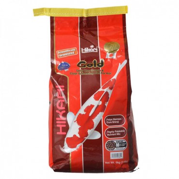 Hikari Gold Color Enhancing Koi Food - Medium Pellet - 11 lbs