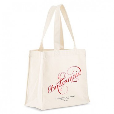 Personalized White Cotton Canvas Tote Bag - Expressions