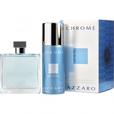 Chrome - Eau De Toilette Spray 3.4 oz And Free Deodorant Spray 5.1 oz Travel Offer