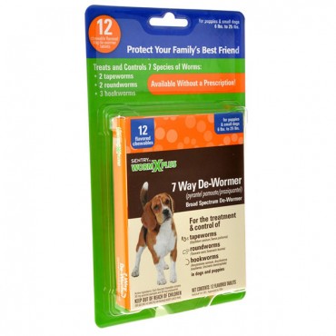 Sentry Worm X Plus - Small Dogs - 12 Count