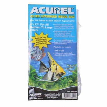 Acurel Filter Lifeguard Media Bag with Drawstring - 12 in. Long x 4 in. Wide - 5 Pieces