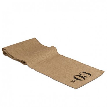Table Number Personalized Burlap Table Runner