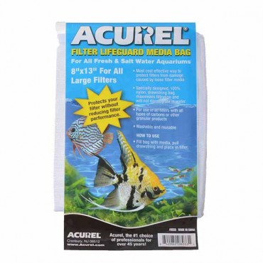 Acurel Filter Lifeguard Media Bag with Drawstring - 13 in. Long x 8 in. Wide - 4 Pieces