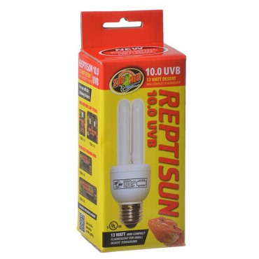 Zoo Med ReptiSun 10.0 UVB Mini Compact Fluorescent Replacement Bulb - 13 Watts - 6 in. Bulb