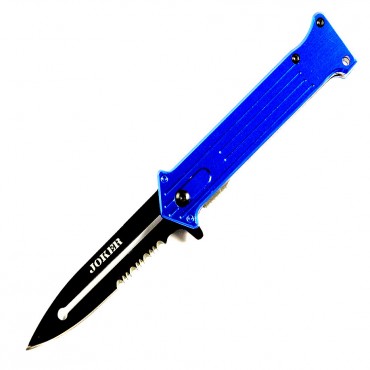 Joker 8 in. Blue Spring Assist Folding Knife 3CR13 Stainless Steel with belt clip