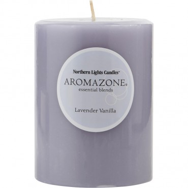 Lavender And Vanilla Essential Blend - One Pillar Essential Blends Candle 3x4 Inch Burns 80 Hours