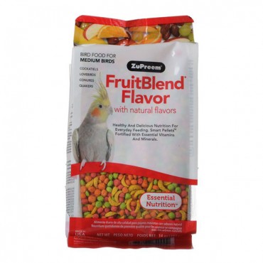 ZuPreem FruitBlend Flavor Bird Food for Medium Birds - 14 oz - 2 Pieces