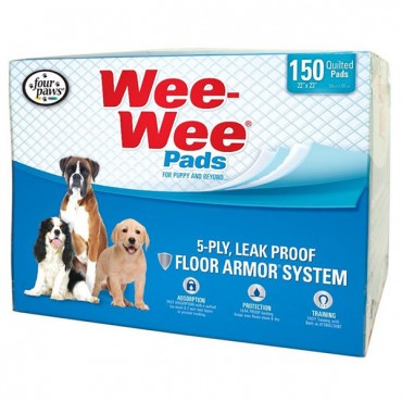 Four Paws Wee Wee Pads Original - 150 Pack - Box - 22 in. Long x 23 in. Wide