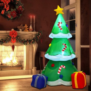 6 Ft. Outdoor Inflatable Decoration Christmas Tree With Gift Boxes