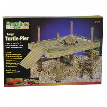 Reptology Large Floating Turtle Pier - 16 in. L x 11 in. W x 16 in. H