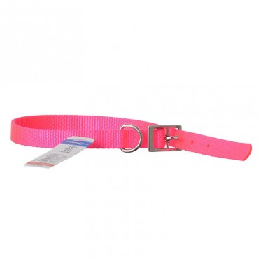 Coastal Pet Single Nylon Collar - Neon Pink - 16 Long x 5 8 Wide