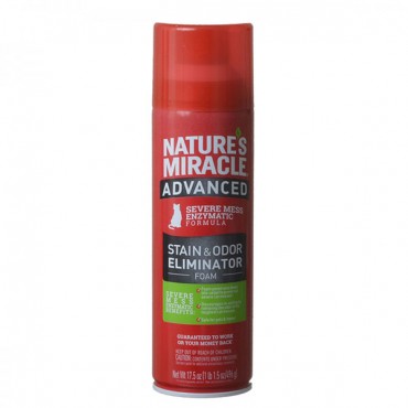 Nature's Miracle Just for Cats Advanced Enzymatic Stain and Odor Eliminator Foam - 17.5 oz - 2 Pieces