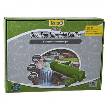 Tetra Pond Green Free UV Clarifier - New - 18 Watts - 2,200 GPH - Up to 4,400 Gallons